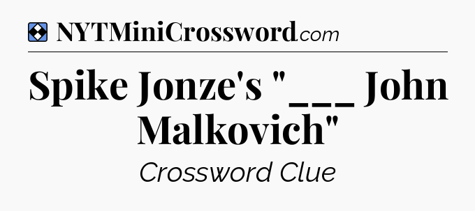 Solution: Spike Jonze's 