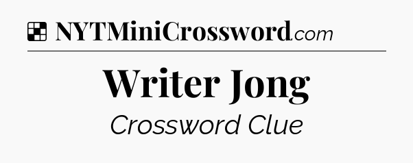 Solution: Writer Jong - NYT Crossword
