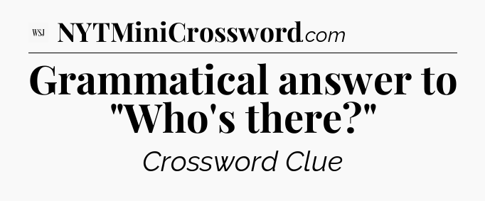 Grammatical answer to 