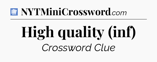 High quality (inf) Puzzle Page Crossword Clue