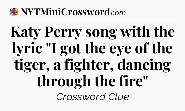 Katy Perry song with the lyric 