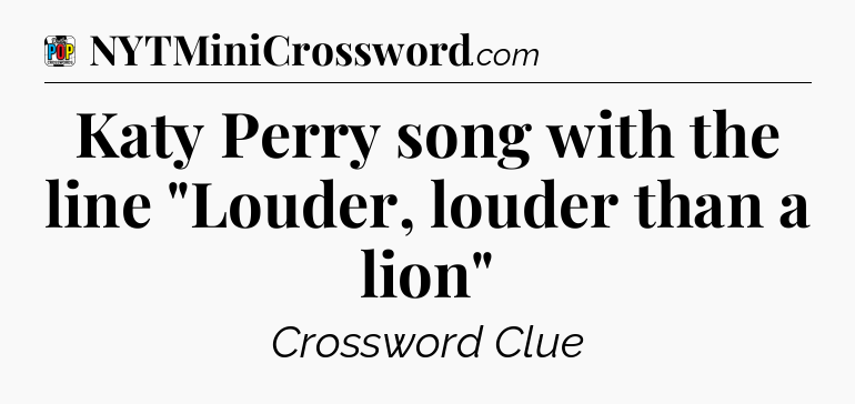 Katy Perry song with the line 