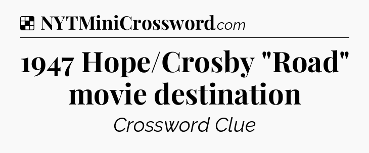 Solution: 1947 Hope/Crosby 