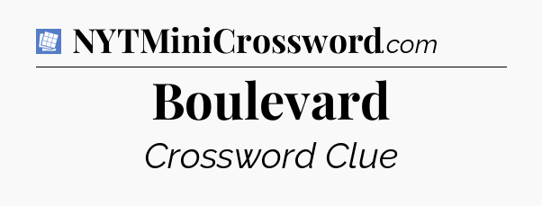Boulevard Puzzle Page Crossword Clue