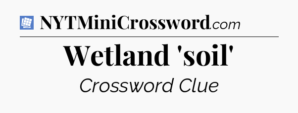 Wetland 'soil' Puzzle Page Crossword Clue
