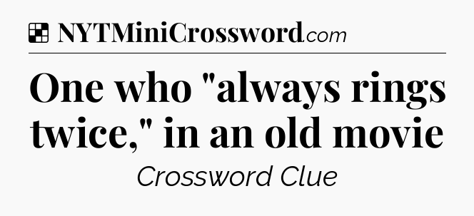 Solution: One who 
