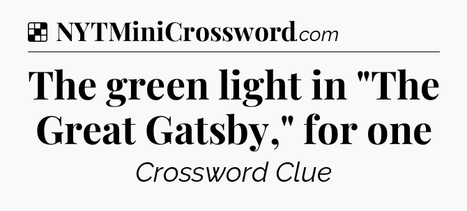 Solution: The green light in 