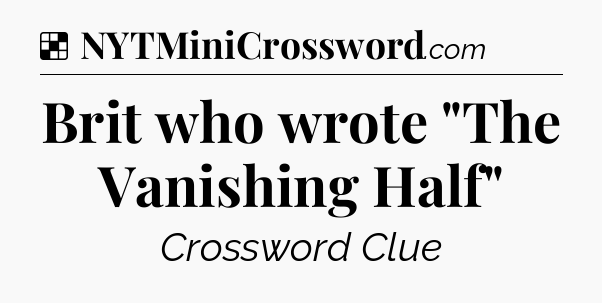 Solution: Brit who wrote 