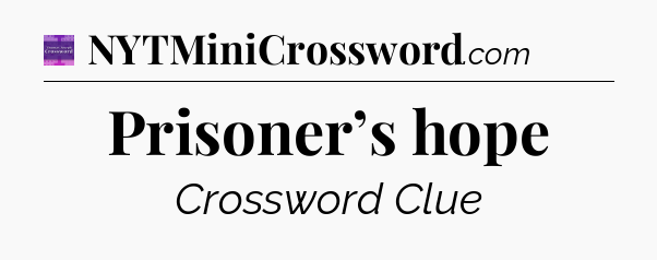 Prisoner’s hope - Thomas Joseph Crossword