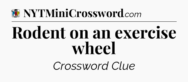 Rodent on an exercise wheel Crossword Clue