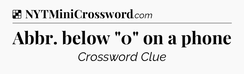 Solution: Abbr. below 