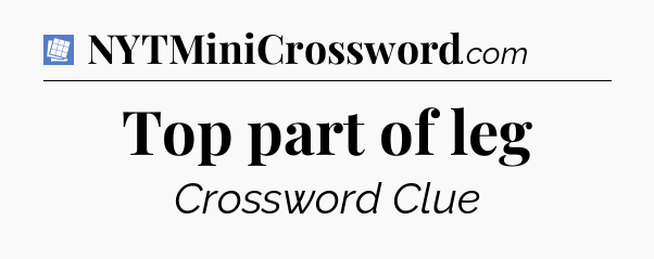 Top part of leg Puzzle Page Crossword Clue