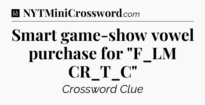Smart game-show vowel purchase for 