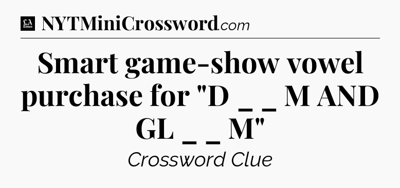 Smart game-show vowel purchase for 