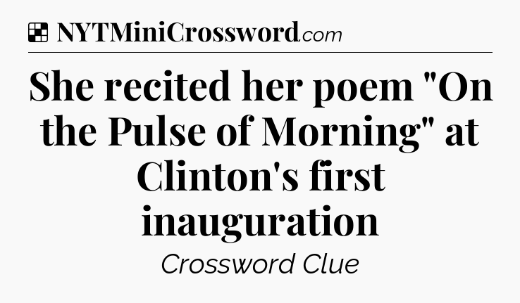 Solution: She recited her poem 