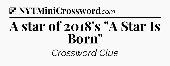 Solution: A star of 2018's 