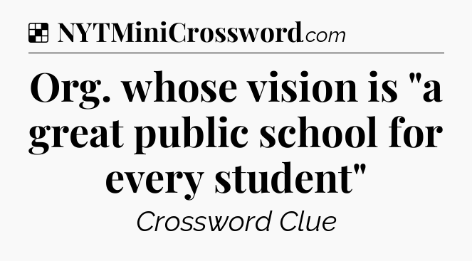 Solution: Org. whose vision is 