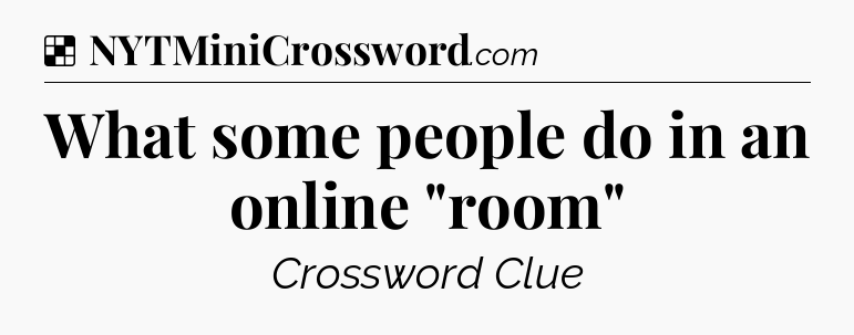 Solution: What some people do in an online 