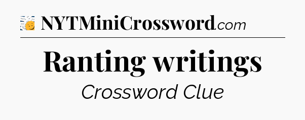 Ranting writings - 7 Little Words