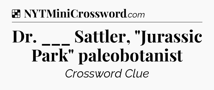 Solution: Dr. ___ Sattler, 