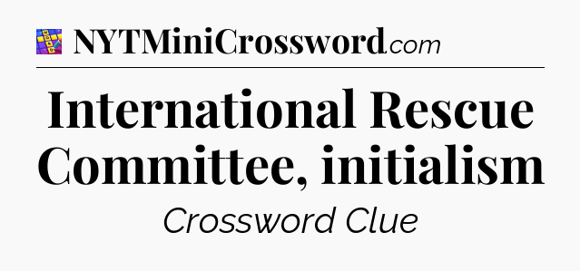 International Rescue Committee, initialism Codycross