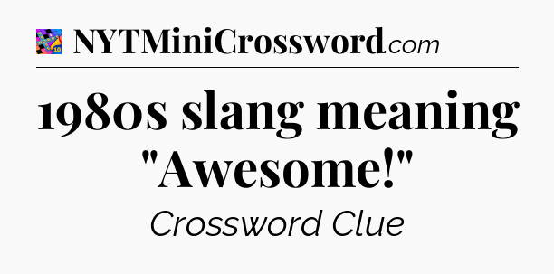 1980s slang meaning 