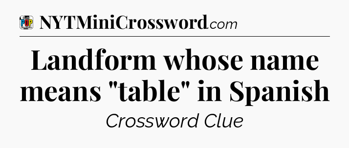 Landform whose name means 