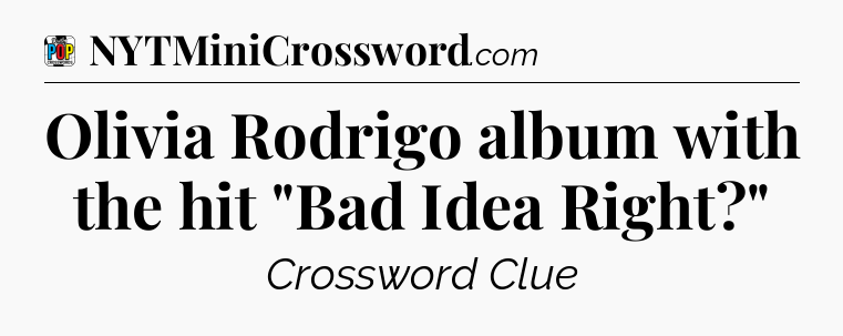 Olivia Rodrigo album with the hit 