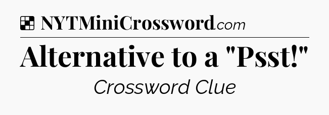 Solution: Alternative to a 