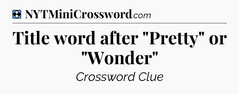 Solution: Title word after 