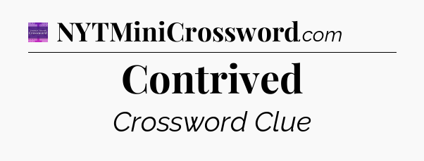 Contrived - Thomas Joseph Crossword