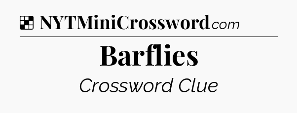 Solution: Barflies - NYT Crossword
