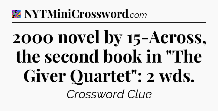 2000 novel by 15-Across, the second book in 