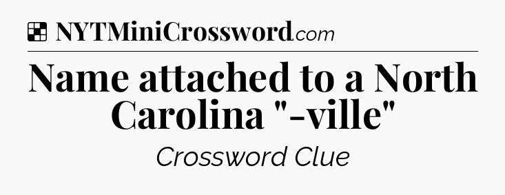 Solution: Name attached to a North Carolina 