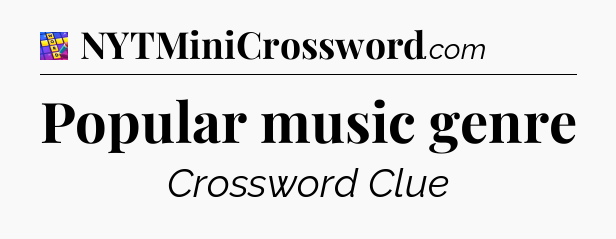 Popular music genre Codycross