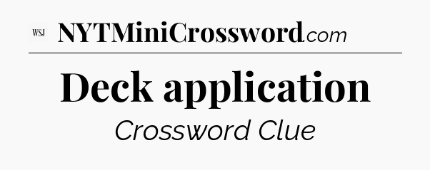 Deck application - WSJ Crossword