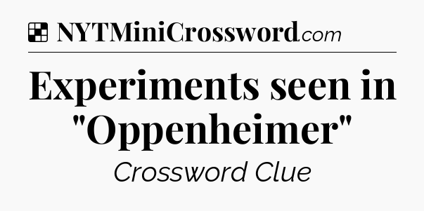 Solution: Experiments seen in 