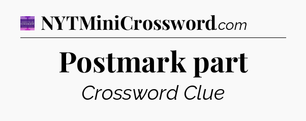 Postmark part - Thomas Joseph Crossword