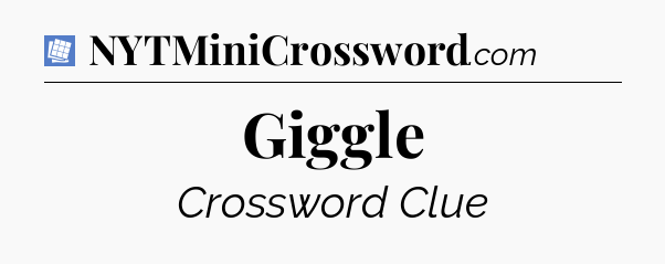 Giggle Puzzle Page Crossword Clue