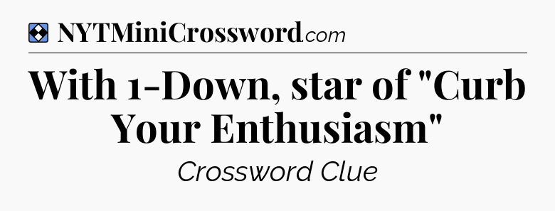Solution: With 1-Down, star of 