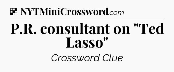 Solution: P.R. consultant on 