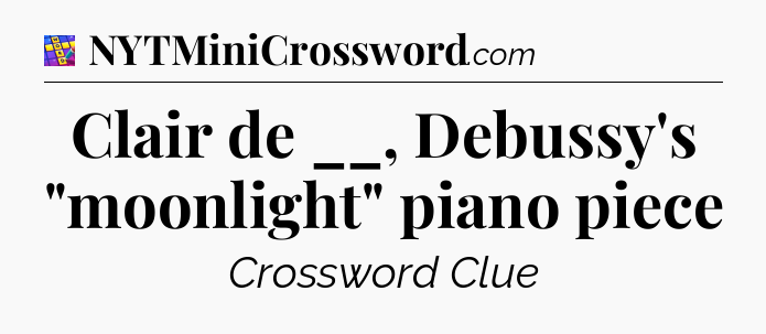 Clair de __, Debussy's 