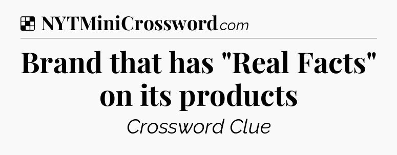 Solution: Brand that has 