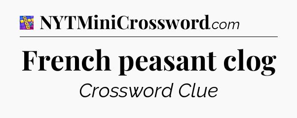 French peasant clog Codycross