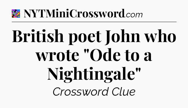 British poet John who wrote 