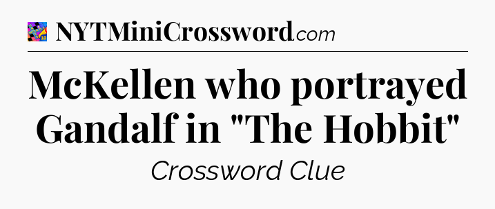 McKellen who portrayed Gandalf in 