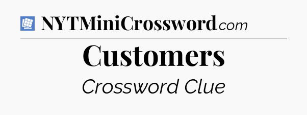 Customers Puzzle Page Crossword Clue