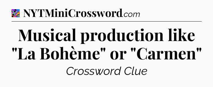 Musical production like 