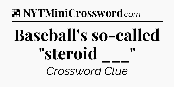 Solution: Baseball's so-called 