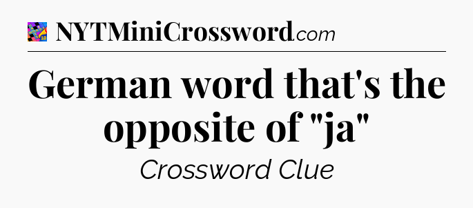 German word that's the opposite of 